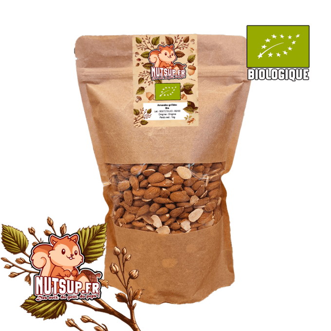 Amandes décortiquées Grillées SANS sel Bio