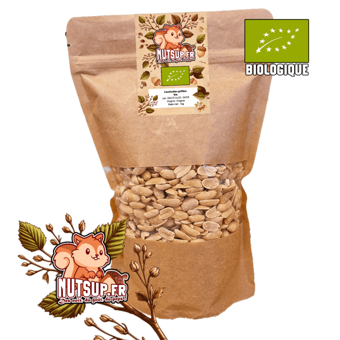 Cacahuètes décortiquées grillées Salées Bio