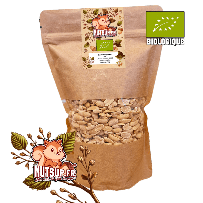 Cacahuètes décortiquées grillées Bio