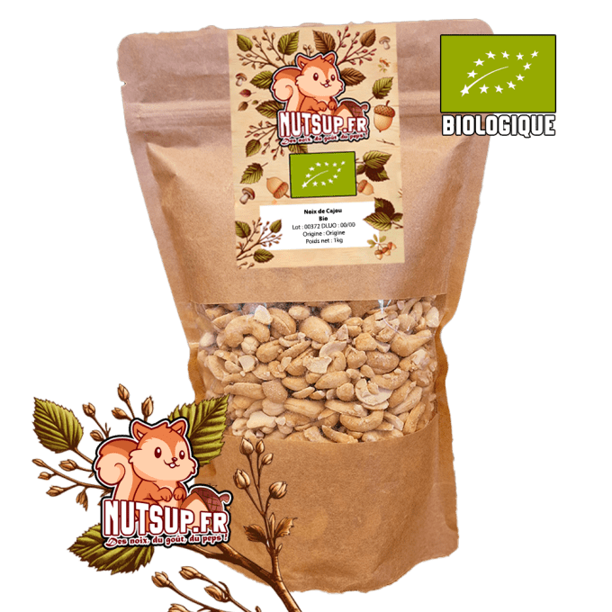 Noix de Cajou Grillées NON Salées Bio